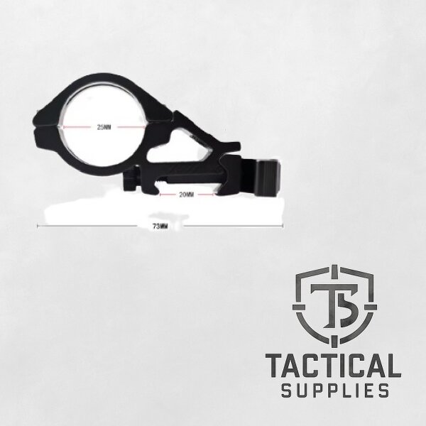 Taschenlampen- / Zielfernrohrhalterung 20mm | 45° Picatinny Montage