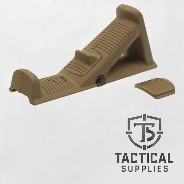 Abgewinkelter Frontgriff 45 Grad für 20mm Schiene schwarz Sand