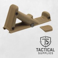 Abgewinkelter Frontgriff 45 Grad für 20mm Schiene schwarz Sand