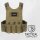 Taktische Weste Laser-Cut MOLLE | Plate Carrier mit Schnellverschluss & 5.56 / 9 mm Magazintasche Sand